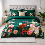 Floral Duvet Cover Set - Vintage Botanical Bedding King Queen
