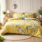 Luxury Yellow Egyptian Cotton Duvet Cover - Set King Size