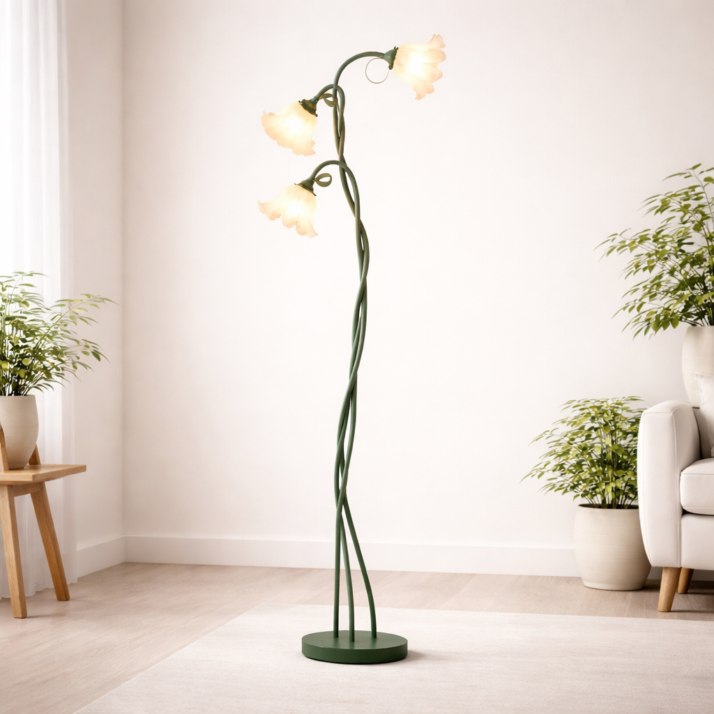 Floral Floor Lamp LED E14 - Botanical Standing Light