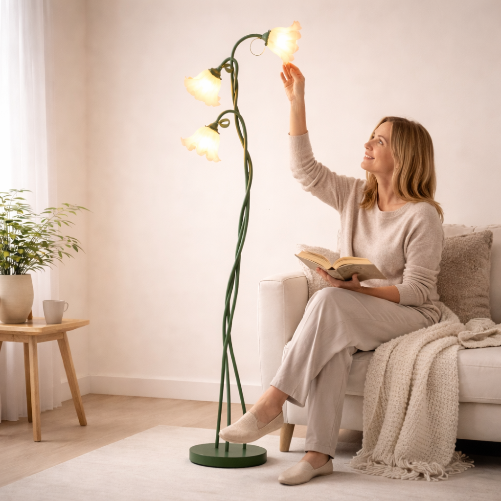 Floral Floor Lamp LED E14 - Botanical Standing Light