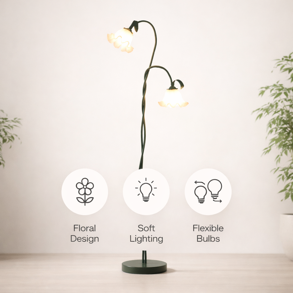 Floral Floor Lamp LED E14 - Botanical Standing Light