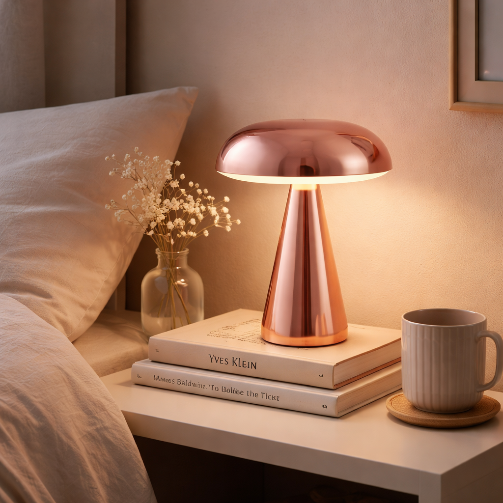 Modern LED Table Lamp - Dimmable Wireless Bedside Light