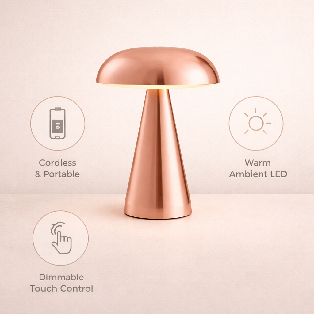 Modern LED Table Lamp - Dimmable Wireless Bedside Light