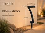 Solar garden lights matte dark ABS stake path lights IP65 weatherproof 4 pack warm glow