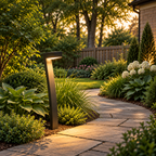 Solar garden lights matte dark ABS stake path lights IP65 weatherproof 4 pack warm glow