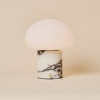 Rechargeable Table Lamp | White Marble, Cordless, Dimmable | USB-C