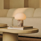 Inez | Rechargeable Table Lamp | White Lilac Marble, Cordless, Dimmable | LED
