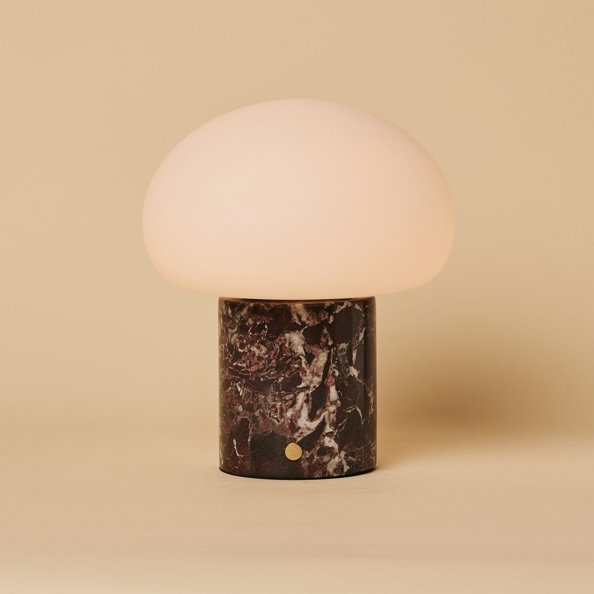 Rechargeable Marble Table Lamp | Rosso Levanto, Cordless, Dimmable | Vada