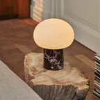 Rechargeable Marble Table Lamp | Rosso Levanto, Cordless, Dimmable | Vada