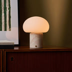 Rechargeable marble table lamp cordless dimmable modular design with USB-C charging