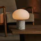 Briar | Rechargeable Marble Table Lamp | Cordless, Dimmable | White Statuarietto