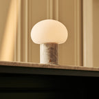 Briar | Rechargeable Marble Table Lamp | Cordless, Dimmable | White Statuarietto