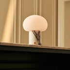 Inez | Rechargeable Table Lamp | White Lilac Marble, Cordless, Dimmable | LED