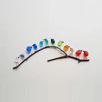 Sea Glass Wall Art | Recycled Rainbow Birds on Branch