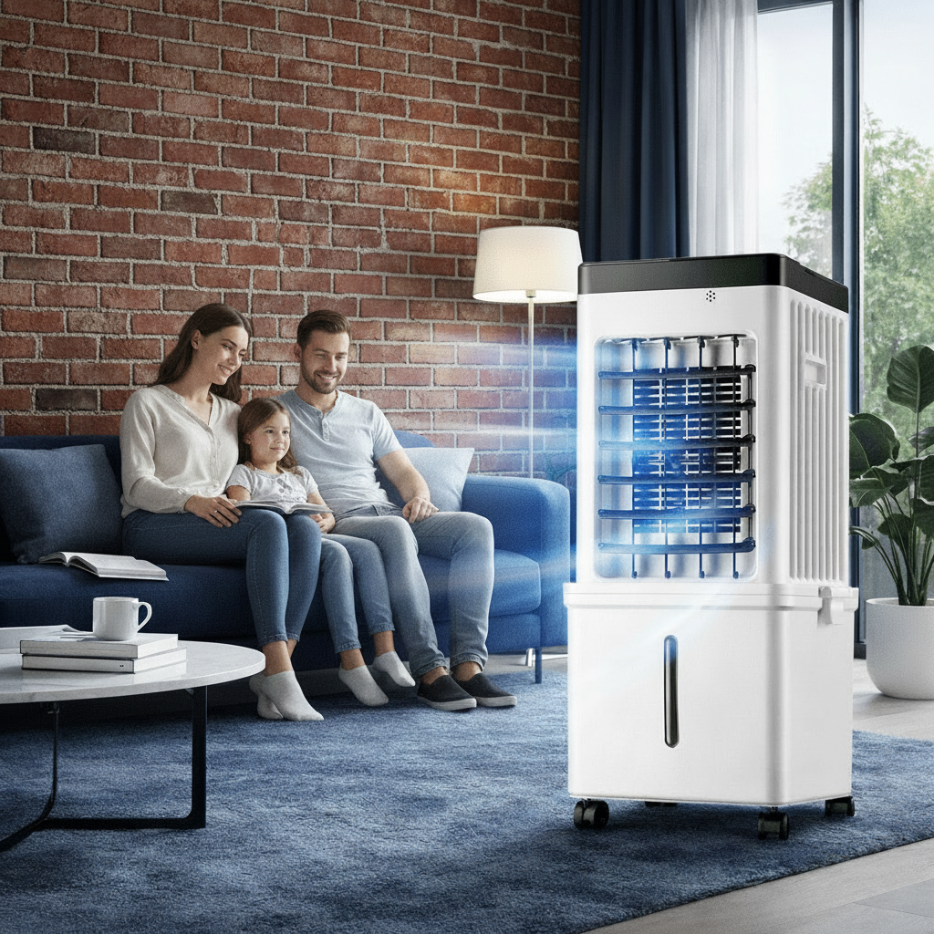 Air Cooler Fan | 3-in-1 Cooling, Humidifying & Fan | Mobile