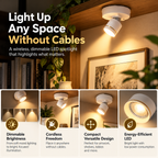 Wireless Spotlight | Mini LED Accent Light, Dimmable, Cordless