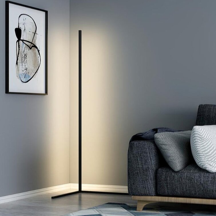 Indoor LED floor lamp RGB corner light dimmable aluminium, 142 cm modern design