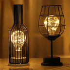 Wireless Table Lamps | Cordless Ambient Lighting | Wine Bottle, Carafe, Wineglass Design