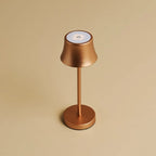 Rechargeable copper table lamps set of 4 with wireless charging station, touch dimming