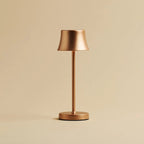 Rechargeable copper table lamps set of 4 with wireless charging station, touch dimming