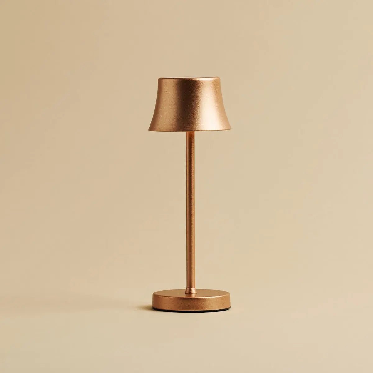 Rechargeable copper table lamps set of 4 with wireless charging station, touch dimming