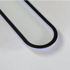 LED ceiling light minimalist elliptical metal acrylic in black, gold, rose gold flush mount