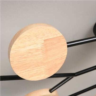 LED ceiling light modern multi-spot chandelier with metal frame and acrylic shade