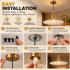 Alabaster Pendant Light | Gold & Bronze, GU10, Indoor Ceiling Lamp