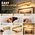 Cordless Wall Art Light | Rechargeable, Dimmable, 3 Colour Modes