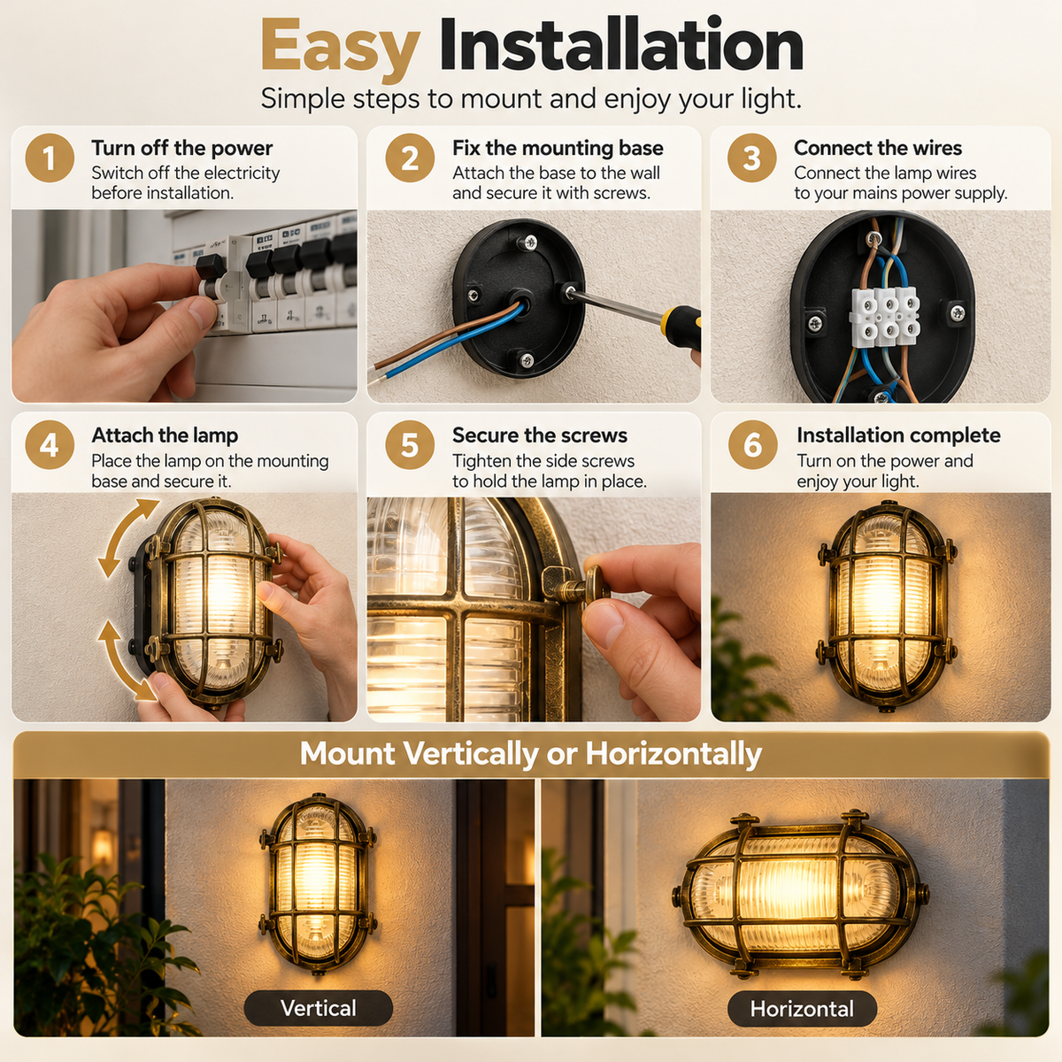 Industrial Style Wall Light | Caged Outdoor Sconce, E27