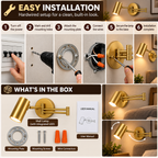 Swing Arm LED Wall Sconce | Adjustable 1-Light, Wrought Iron | Modern
