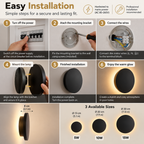 LED Wall Light Round Halo Backlit Glow | Indoor Ambient | 3 Sizes