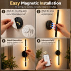 Cordless Magnetic Wall Sconce | Battery, Dimmable, Remote