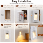 Frameless LED Sensor Wall Light | Recessed, Motion Sensor