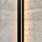 Linear outdoor wall light LED strip IP65 matte black, dual side-facing illumination facade