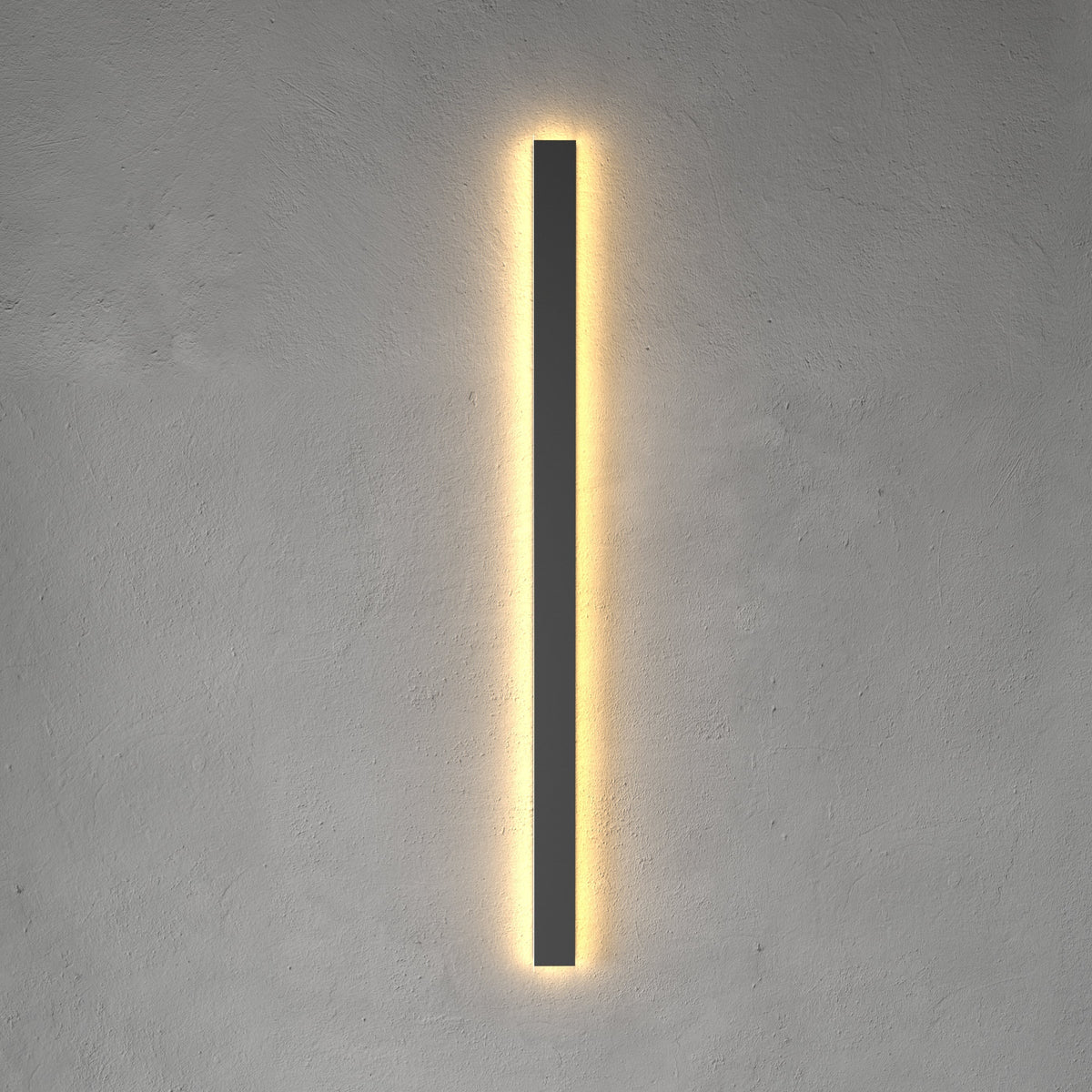 Linear outdoor wall light LED strip IP65 matte black, dual side-facing illumination facade