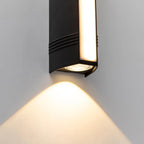 Linear outdoor wall light with up-down facade illumination, IP65 LED, die-cast aluminium