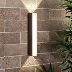Linear outdoor wall light with up-down facade illumination, IP65 LED, die-cast aluminium