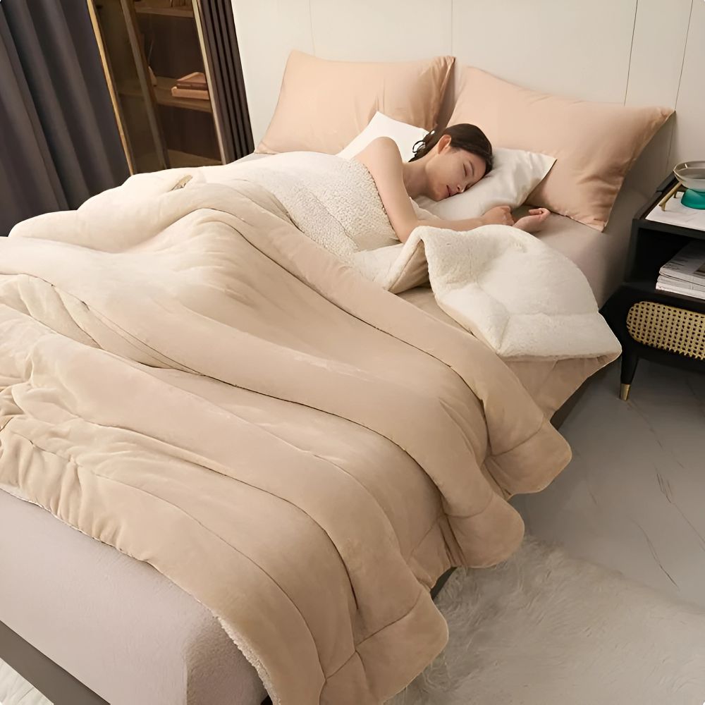 Fleece Blanket Warm Flannel Throw, Plush Soft for Winter Bed
