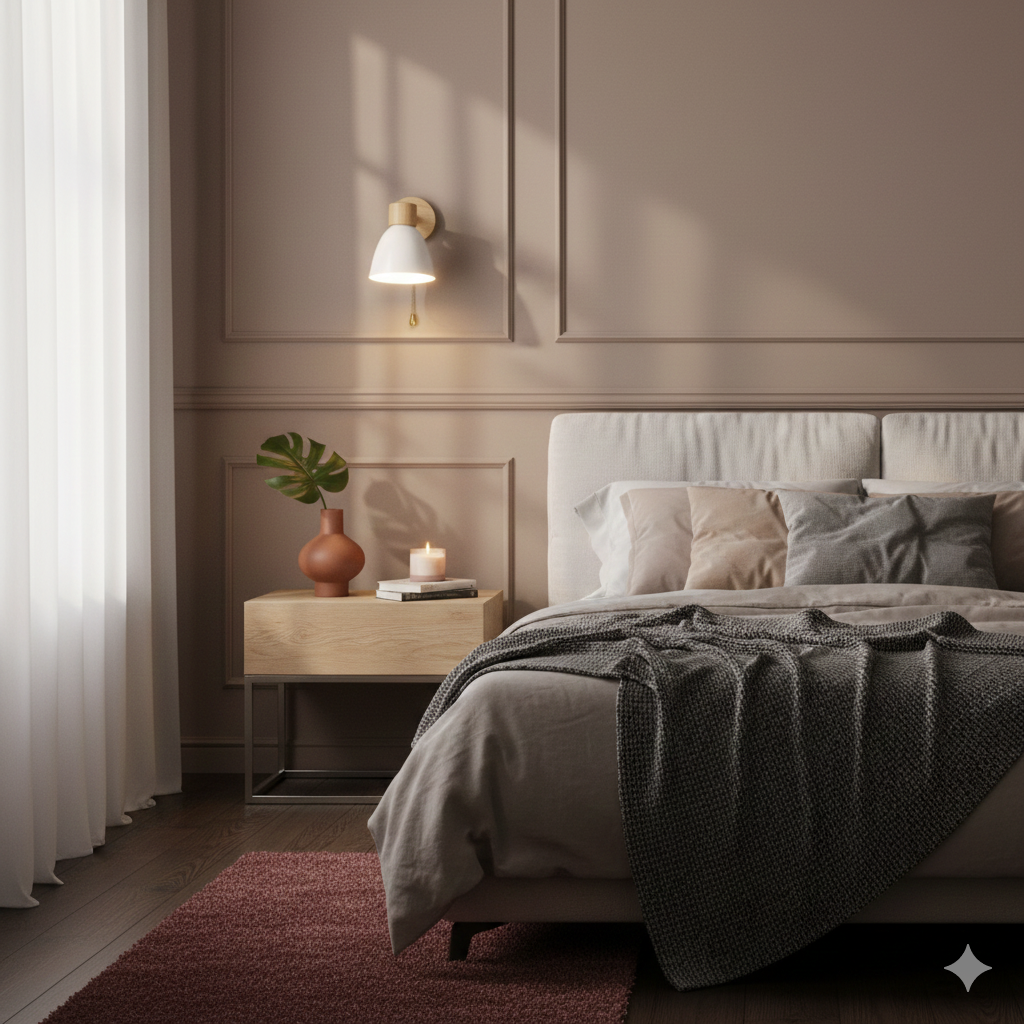 Nina | Wall Sconce | Modern Minimalist LED, Wooden Cone, 1-Light | Iron & Wood