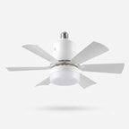 Socket Fan with LED Light & Remote Control | E27 Ceiling Fan, 41cm