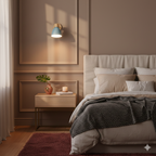 Nina | Wall Sconce | Modern Minimalist LED, Wooden Cone, 1-Light | Iron & Wood