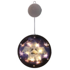 LED string lights Halloween with colourful fabric lampshade, modern design
