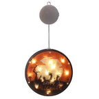 LED string lights Halloween with colourful fabric lampshade, modern design