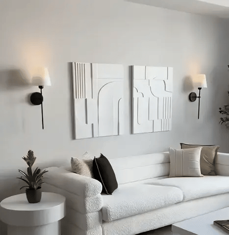 Wireless USB rechargeable LED wall light with remote control and 3 colour modes