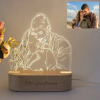 Personalised Photo Lamp | Custom LED Picture Light, Romantic Gift for Couples