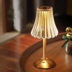 Luna | Cordless Table Lamp | Rechargeable, Touch Control, Crystal Shade