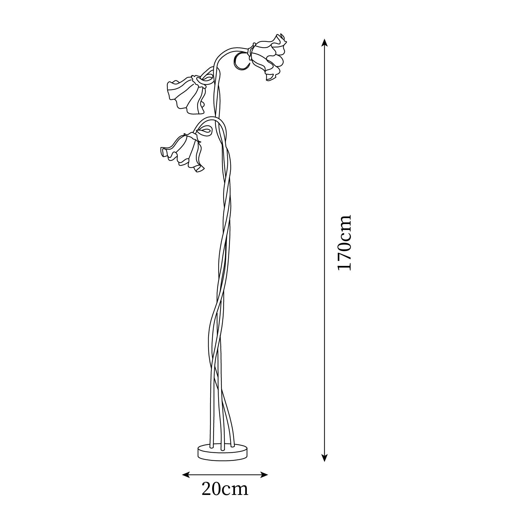 Floral Floor Lamp LED E14 - Botanical Standing Light