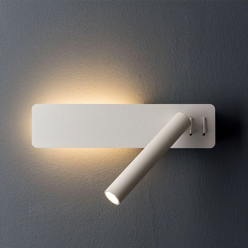 Wall reading light adjustable head LED indoor modern design, matte metal finish