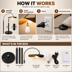 Lampa podłogowa | w stylu wabi-sabi, z żelaza, LED, z regulowaną wysokością